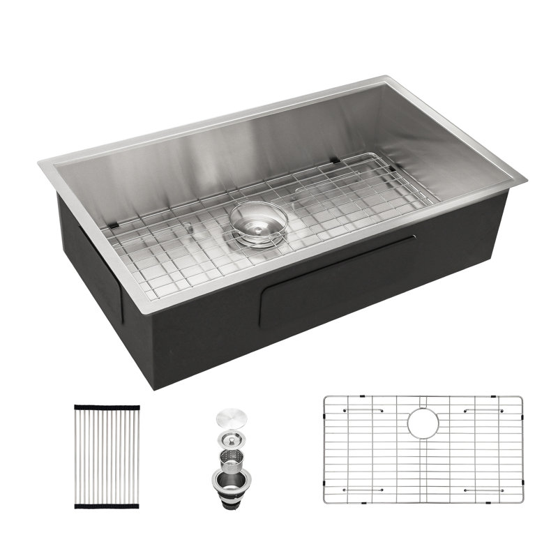 Évier de cuisine encastrable 33 po - 33 po x 19 po x 9 po - Évier de cuisine en acier inoxydable encastrable 16 pouces de profondeur 9 pouces