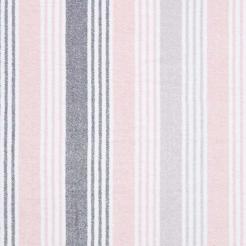 Kelso Stripe Soft & Absorbent Cotton Towels, Blush Pink