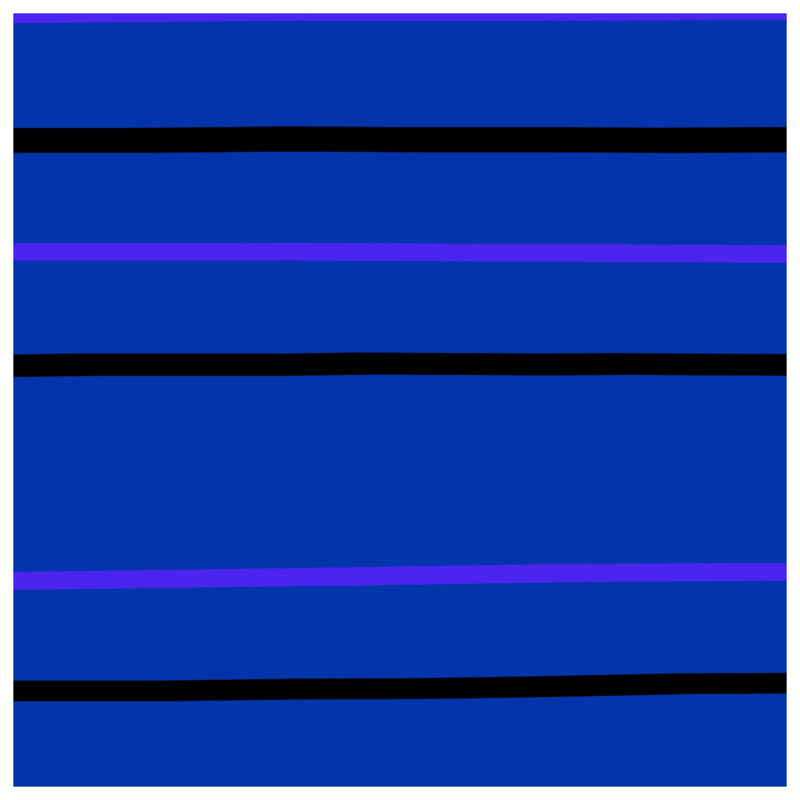Couvertures à rayures bleues, mauves et noires, L 50 po x H 60 po