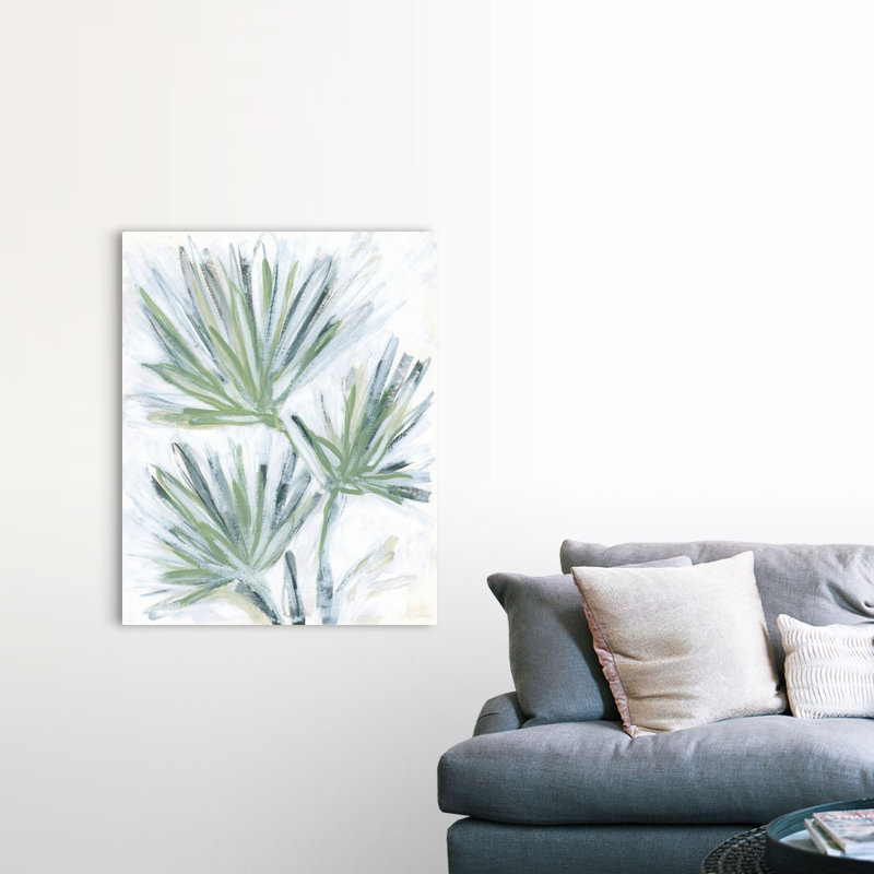 Art mural sur toile Palm Frond Fresco II, Toile tendue, H 45 po x l 36 po