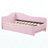 Twin Size Upholstered L-Shaped Upholstered Daybed With Pop Up Trundle, Pink-1035878740
