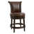 Brown Faux Leather Seat/Walnut Frame