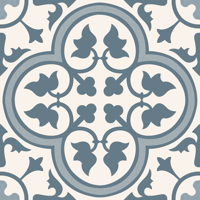 Carreau de porcelaine 18 po x 18 po Dover, Bleu