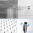 12 Inch Square Dual Shower Head - Wall Mounted System-122420085