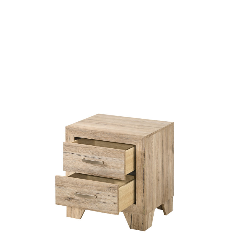 Table de chevet pour chambre à coucher - 2 armoires à tiroirs avec structure à glissières fonctionnelles Accessoire élégant pour article en métal Poignée d'objet
