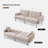 Degmo 84.6'' Upholstered Convertible Sofa-948387477