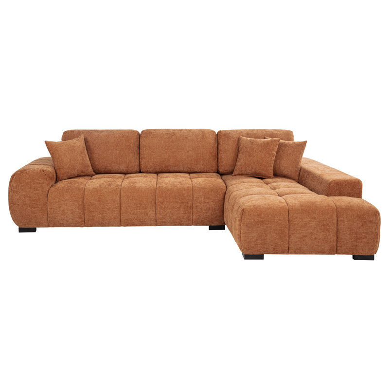 Canapé modulaire rembourré en tissu Octavia Orange