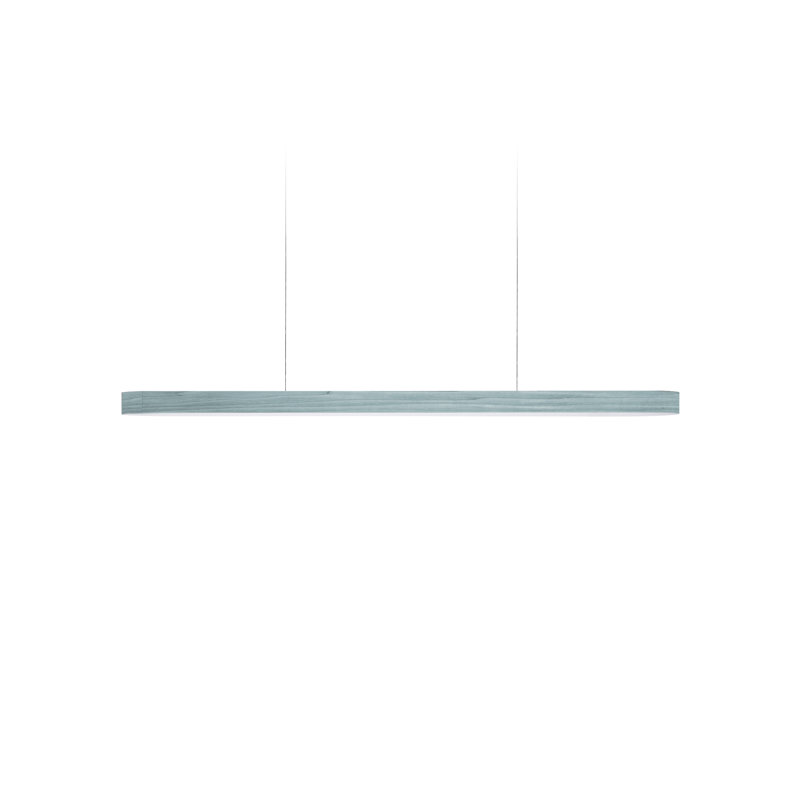 1 - Light LED Pendant, 98" H x 47.2" W x 2" D, Sea Blue, Matte Black