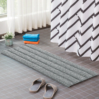 Chenault Soft Chenille Bathroom Rug,Absorbent Microfiber Non-Slip Backing Rectangle Bath Mat,Quick Dry