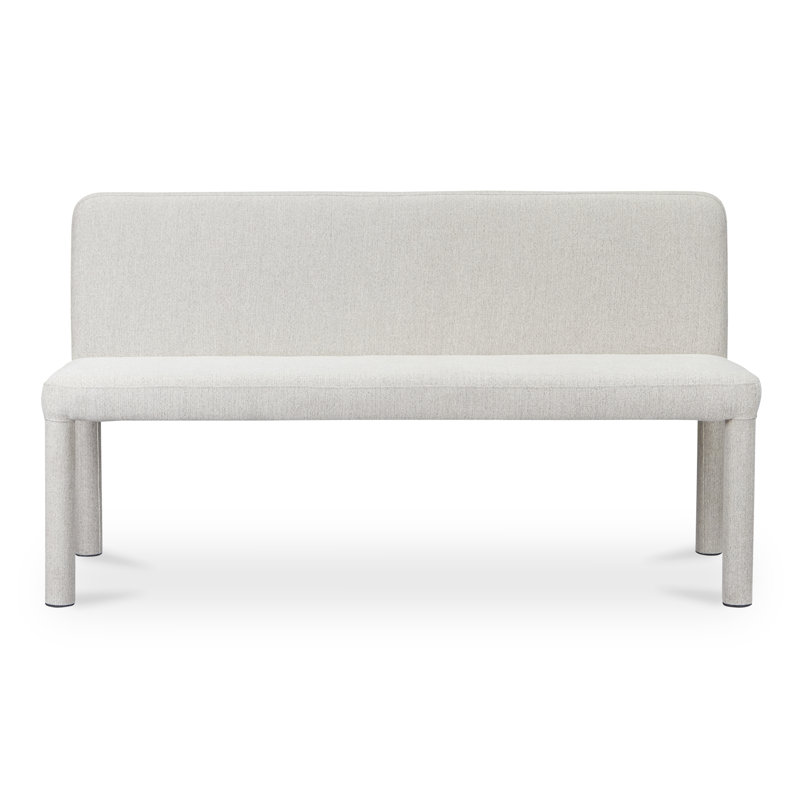 Banc de salle à manger Dotty, Natté gris clair