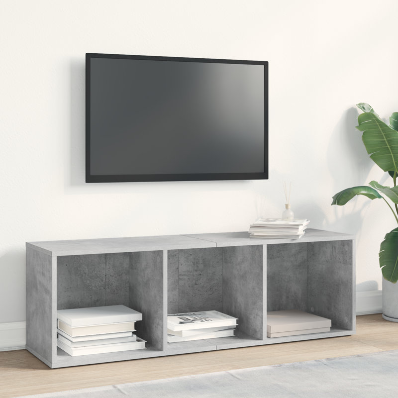 Abelia Bookcase, (3 Shelves) 114cmH x 36cmW x 30cmD, Concrete Grey