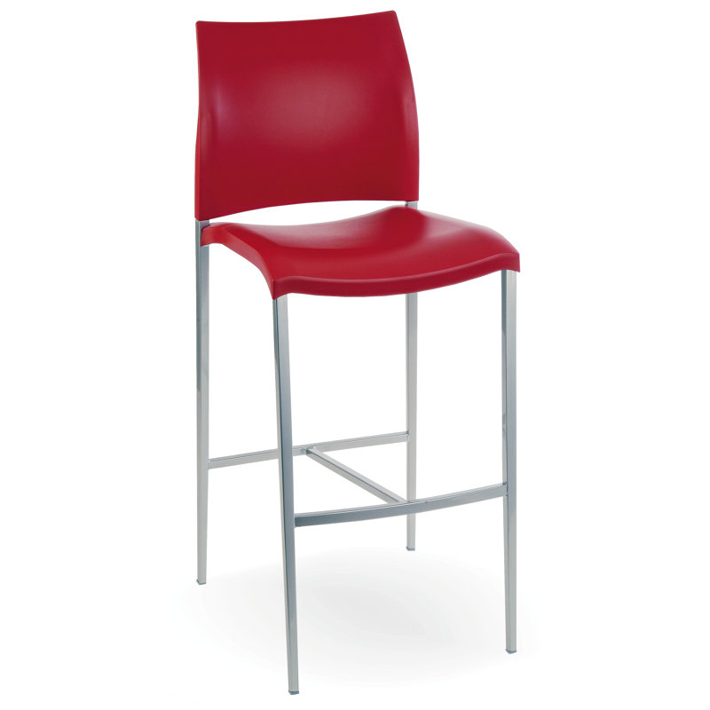 Ashima Steel Outdoor Stool, Bordeaux