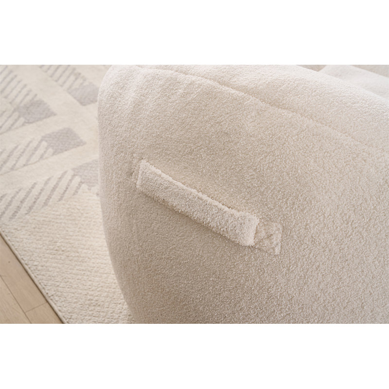 Foam Bean Bag Chairs For Adults/Teens With Filling, White Teddy