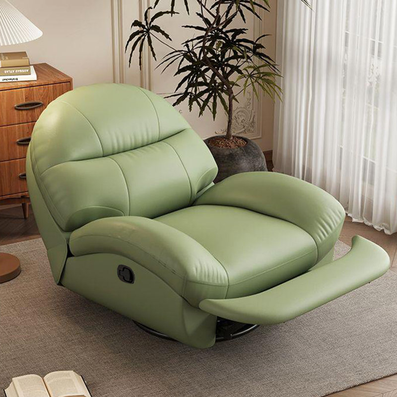 Fauteuil inclinable multifonctionnel en similicuir, Vert