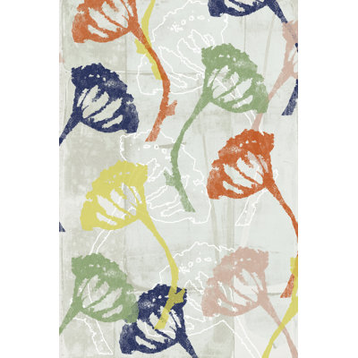 Stamped Floral I by Jennifer Goldberger - Wrapped Canvas Art Prints