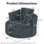 Fauteuil demi-tonneau rembourré en velours côtelé 49 pièces Lozena, surdimensionné, avec chaise longue à compression ronde, aucun assemblage requis, disponible en 7 couleurs-957259621