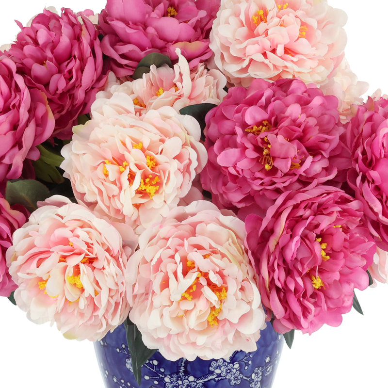Peony Arrangement in a Ceramic Pot