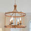 Lustre 4 lumières lanterne Gold Leaf