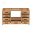 Meuble-lavabo autoportant 60 po avec comptoir simple en bois massif et structure en bois massif 60 po