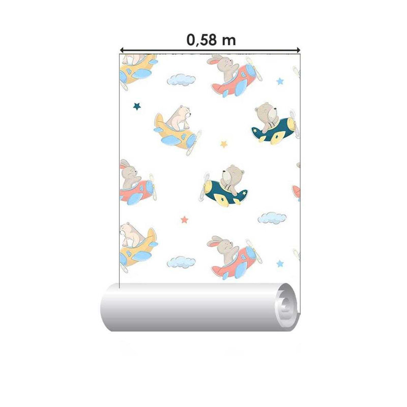 Rouleau de papier peint adhésif lisse L 126 po x l 24 po Karasel