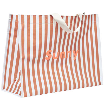 Sac de plage Carryall: rayures argile Tierra
