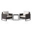 66cm Wide Outdoor Straight Patio Sectional Set with Cushions