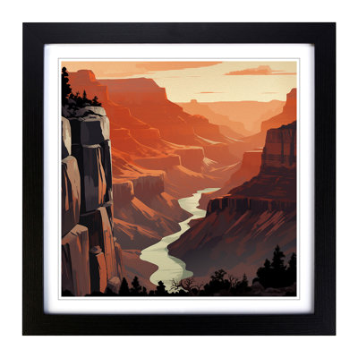 Grand Canyon Deco - Framed Print