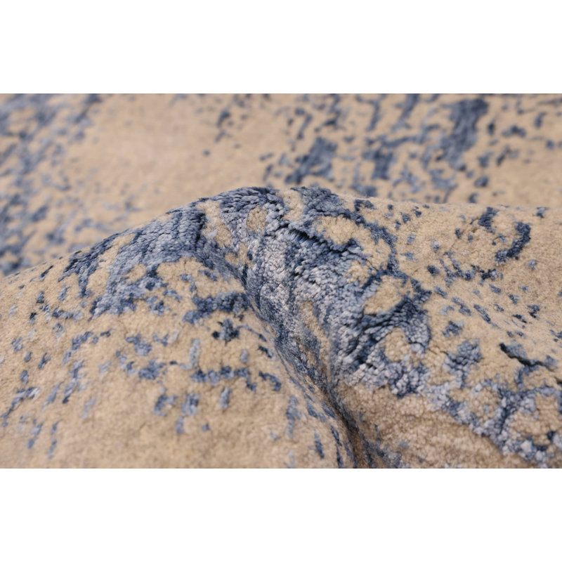 Elysian Blue, Khaki Rug 7'10" x 9'11"