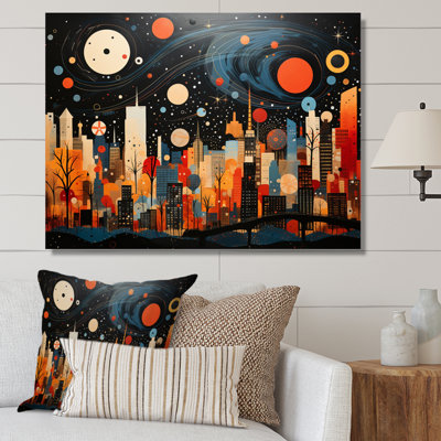 New York City Midcentury Collage I - City New York Canvas Wall Art
