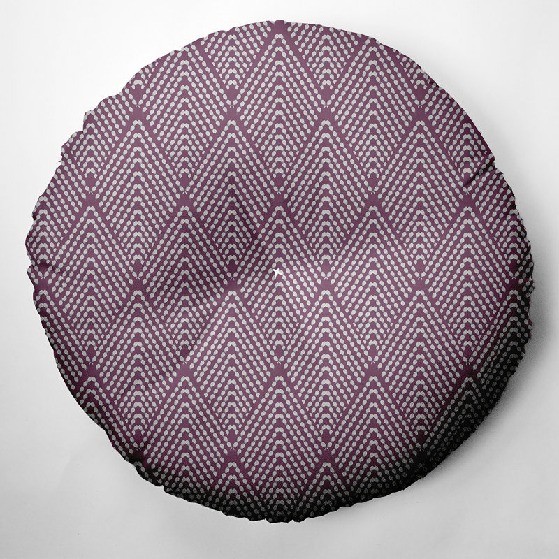 322_Oreiller de sol capitonné DesignLefeflor, 26 po x 26 po, Mauve