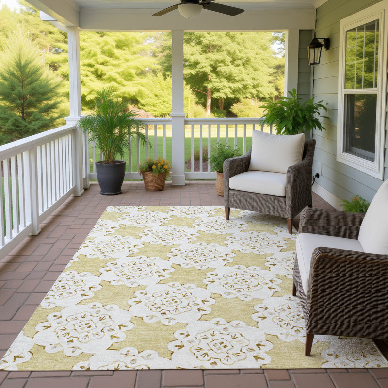 Machine Washable Indoor/Outdoor Chantille ACN2352 Casual Rug, Rectangle 10' x 14'