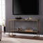 Console étroite, dorée avec miroir-831331451