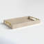 Baidy Hand-Finished Faux Shagreen Rectangular Serving Tray-1054964244