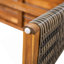 Banc d'extérieur en bois d'acacia 1 pièce, finition teck + osier gris-809023578
