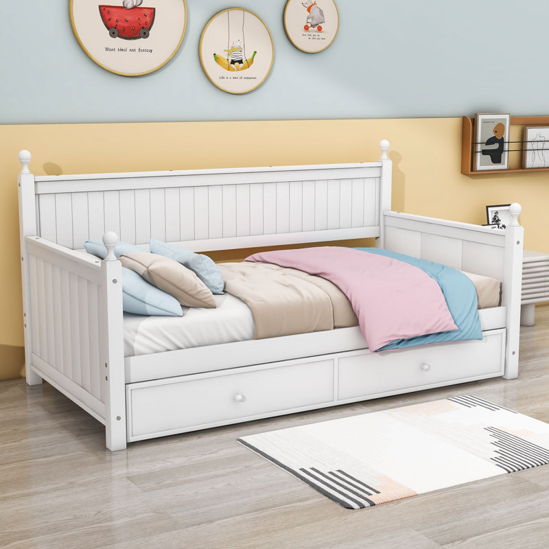 Crickett Twin Size Daybed with Trundle, White