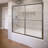 Deluxe 59'' - W x 58.5'' H Bypass Door Framed Tub Door with-1877685773-1877685768