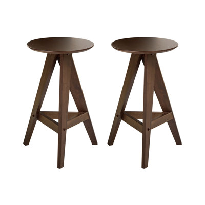 Set of 2 Wooden Bar Stools AROMA