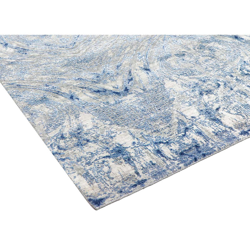 Wool Abstract Area Rug, Rectangle 9' x 12'