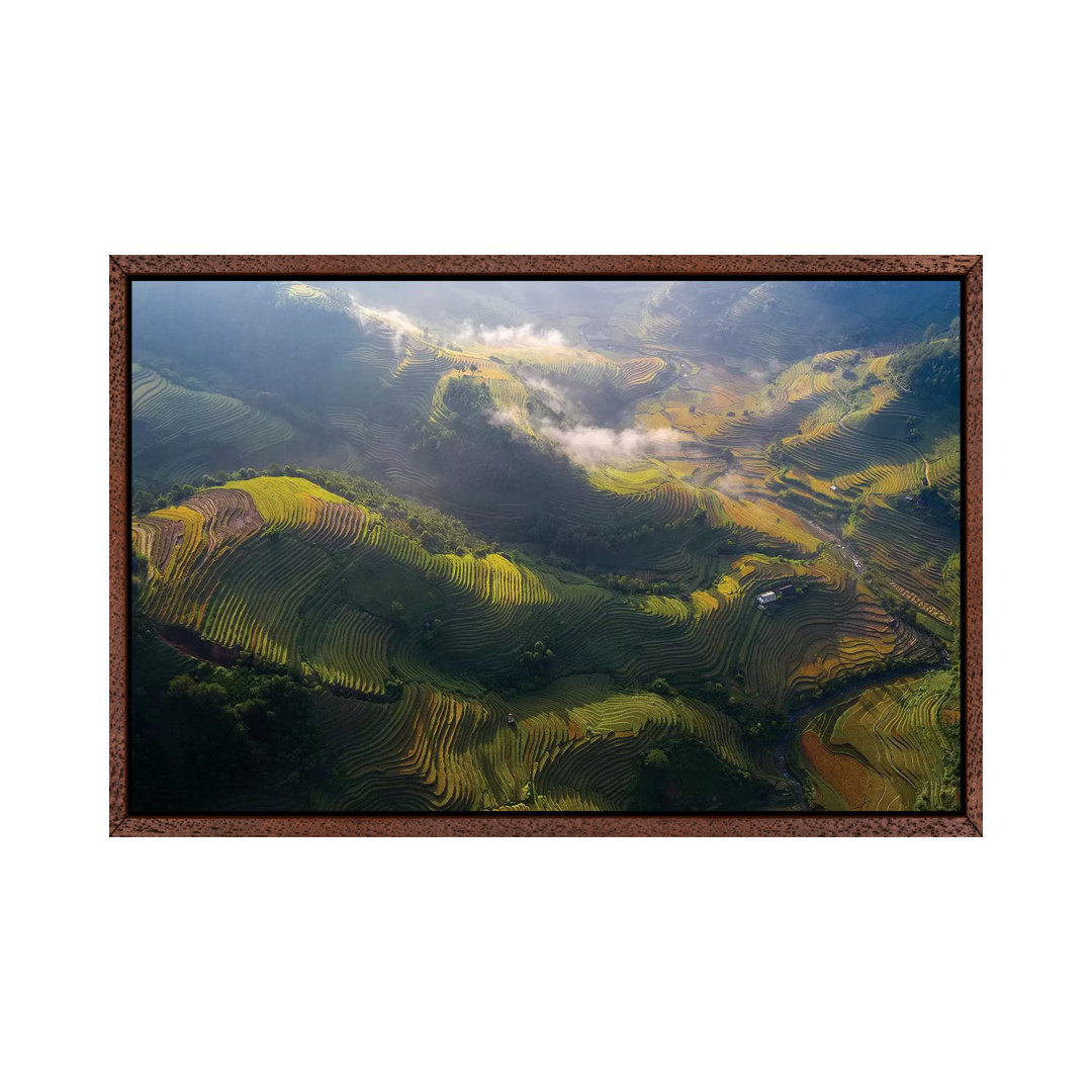 Reisterrasse im Sonnenschein von Trung Pham - Galerie-verpackte Leinwand Giclée auf Leinwand