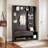 Multi-Purpose Hallway Hall Tree With Removable Linen Cushioned Entryway Bench-462813984
