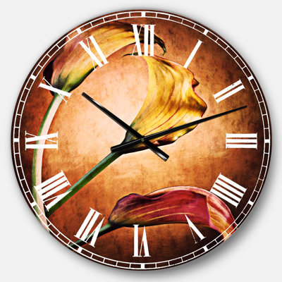 Zantedeschia Aethiopica - Horloge murale traditionnelle