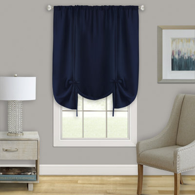 Clarisa Solid Colour Tie-Up Window Valance