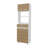 White 4-Door 1-Drawer Kitchen Storage Cabinet