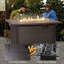 Table de foyer d'extérieur au propane en acier inoxydable Bitania