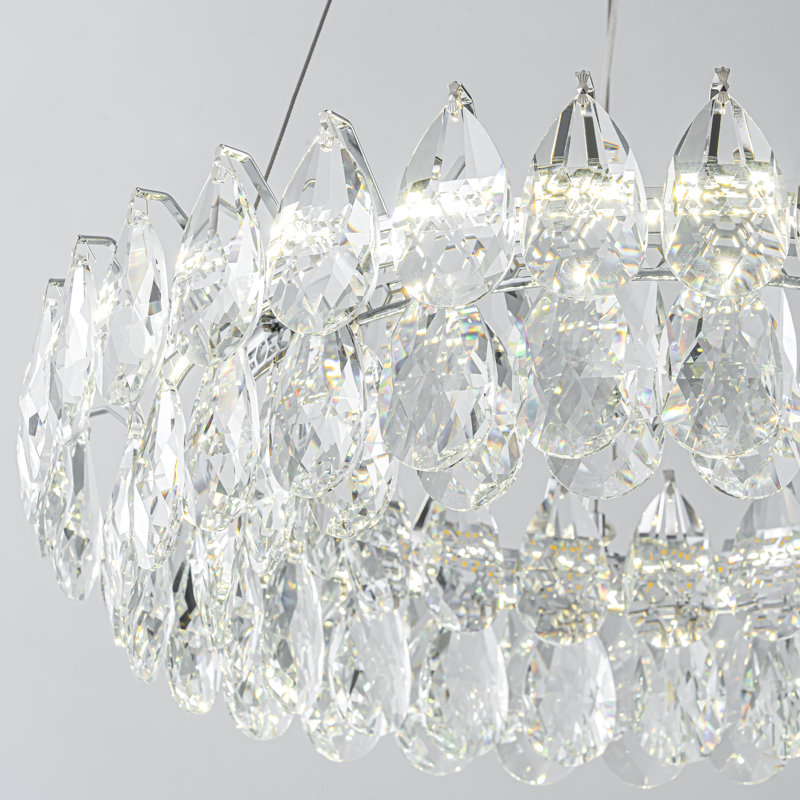Alissya LED crystal Tiered Ring Chandelier