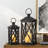 Wood and Metal Indoor and Outdoor Tabletop Lanterns-544898220