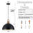 Modern Industrial 15.7" Dome Pendant Light Fixture-646791164-645931204