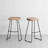 Racette Solid Wood Counter Stool with Iron Frame-1551700179-1551700178