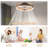 20" 6-Speed LED Dimmable Reversible Modern Caged Ceiling Fan With Light And Remote Control