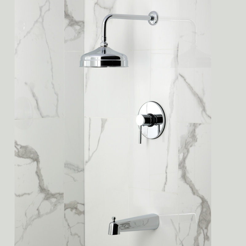 Kingston Brass Concord Single-Handle Pressure Balanced Tub and Shower Faucet, Polished Chrome